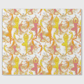 Happy Dancing Yoga Girls Cadeaupapier (Vlak)