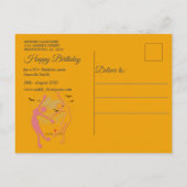 Happy Dancing Yoga Meisjes Aankondiging Briefkaart (Achterkant)