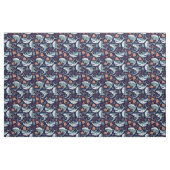 Happy DansSharks op Ocean Blue Stof (Fat Quarter)