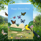Happy Darwin Day Evolution Nature Art Kaart