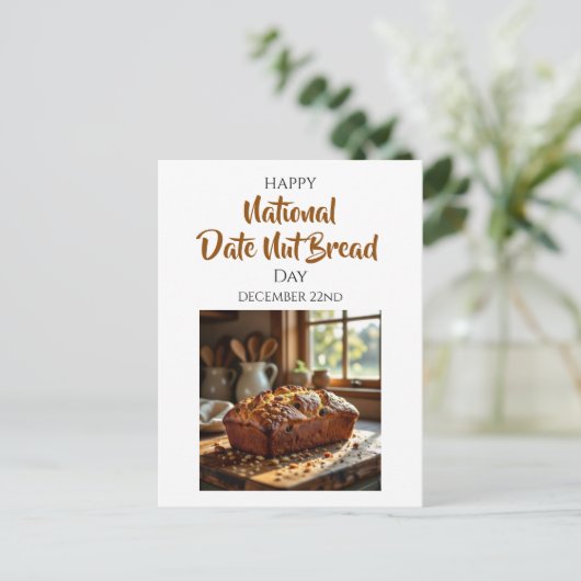 Happy Date Nut Bread Day | December 22nd Briefkaart (Staand voorkant)
