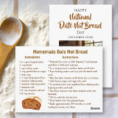 Happy Date Nut Bread Day | December 22nd Briefkaart