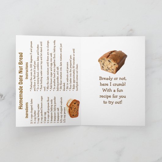 Happy Date Nut Bread Day | December 22nd Kaart (Binnen)