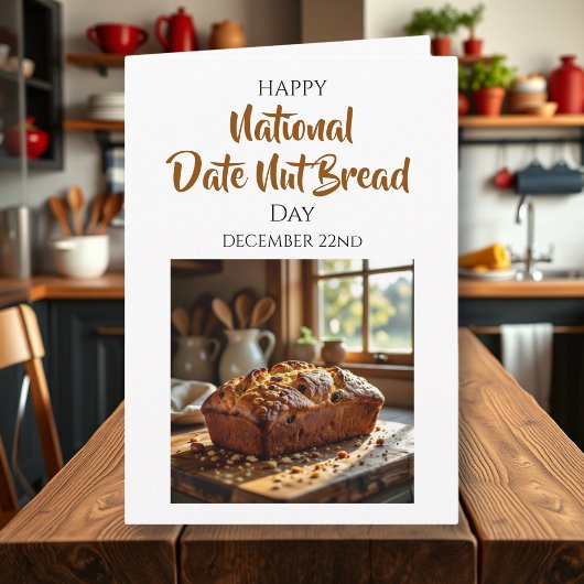 Happy Date Nut Bread Day | December 22nd Kaart