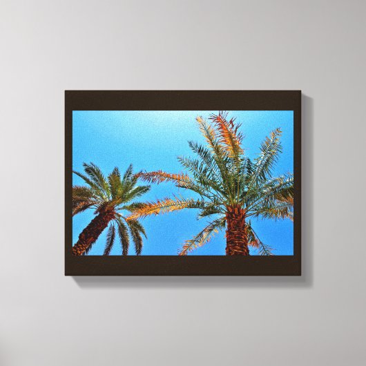 Happy Date Trees Canvas Afdruk (Voorkant)