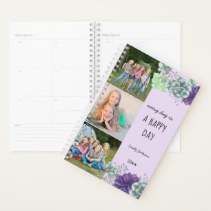 Happy Day 3 Photo Strip Succulents 2021 Planner