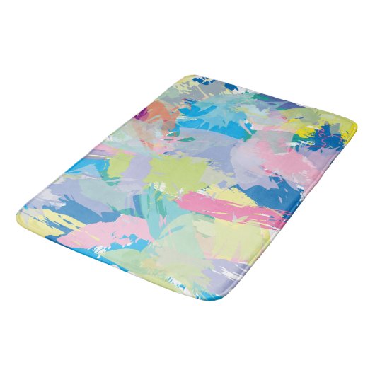 Happy Day Abstracte kunst modern hedendaags Badmat (Gekanteld)