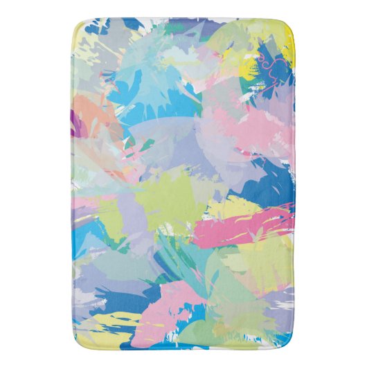 Happy Day Abstracte kunst modern hedendaags Badmat (Voorkant Verticaal)