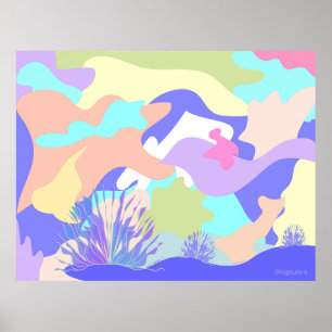 Happy Day Abstracte kunst modern hedendaags Poster