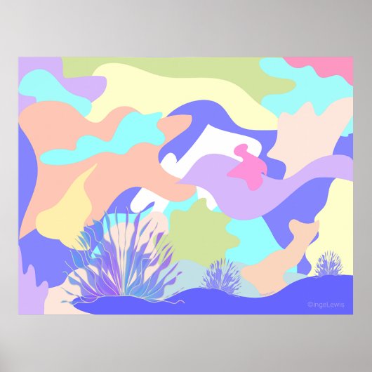 Happy Day Abstracte kunst modern hedendaags Poster (Voorkant)