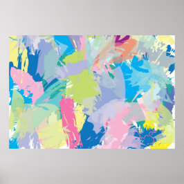 Happy Day Abstracte kunst modern hedendaags Poster