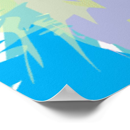 Happy Day Abstracte kunst modern hedendaags Poster (Hoek)