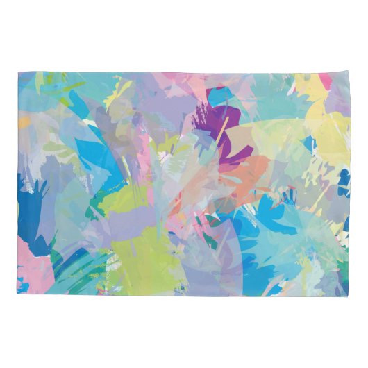 Happy Day Abstracte kunst Moderne hedendaagse unie Kussensloop (Achterkant)