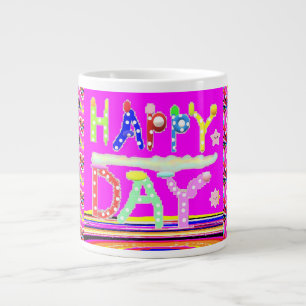 Happy day art design suiker snoep brite kleuren grote koffiekop