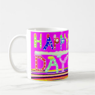 Happy day art design suiker snoep brite kleuren koffiemok