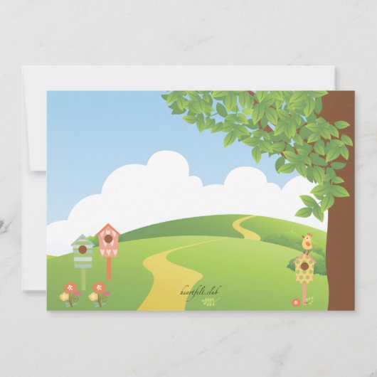 Happy Day Backyard Party Uitnodiging (Achterkant)