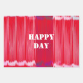 HAPPY DAY Drie kleuren die papiervellen ompakken Inpakpapier Vel (Voorkant 2)