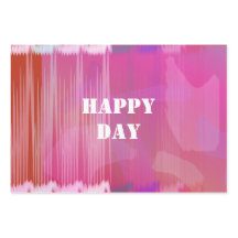 HAPPY DAY Drie kleuren die papiervellen ompakken