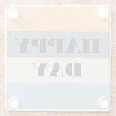 Happy Day Glazen Onderzetter (Achterkant)