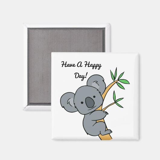 Happy Day Koala Magnet (Voorkant / Achterkant)