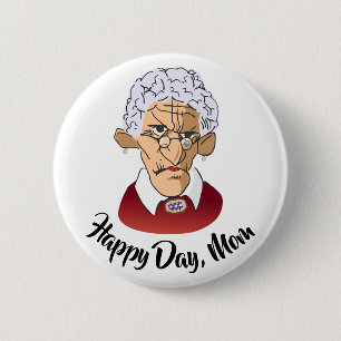 Happy Day, mama Moederdag Humor Ronde Button 5,7 Cm