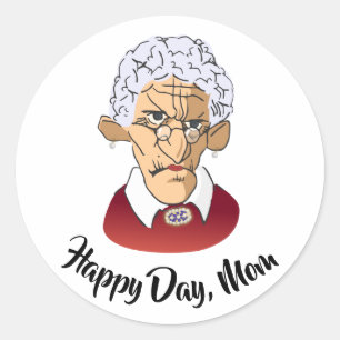 Happy Day, mama Moederdag Humor Ronde Sticker