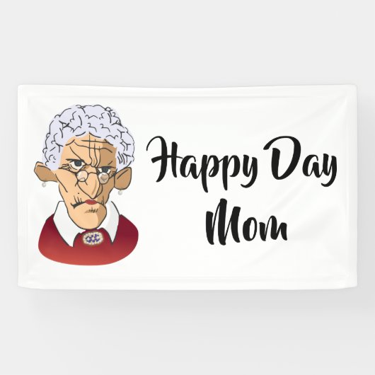 Happy Day, mama Moederdag Humor Spandoek (Horizontaal)