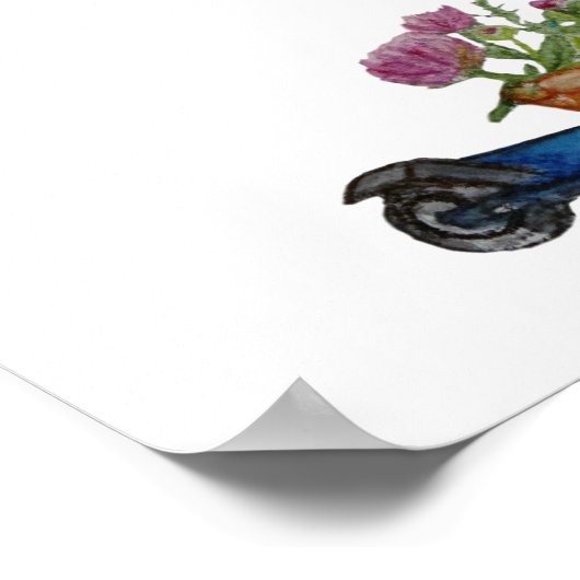 Happy Day Poster, Waterverf Art Drawing Poster (Hoek)