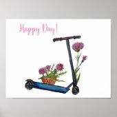Happy Day Poster, Waterverf Art Drawing Poster (Voorkant)
