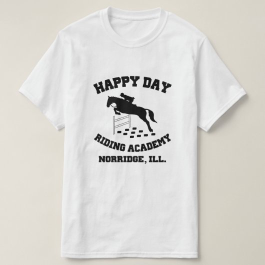 Happy Day Stables, Riding Academy, Norridge, IL T-shirt (Design voorkant)