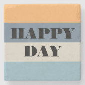 Happy Day Stenen Onderzetter (Voorkant)