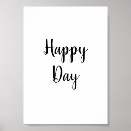 Happy Day Tekst Citaten Huis Decoratie Poster