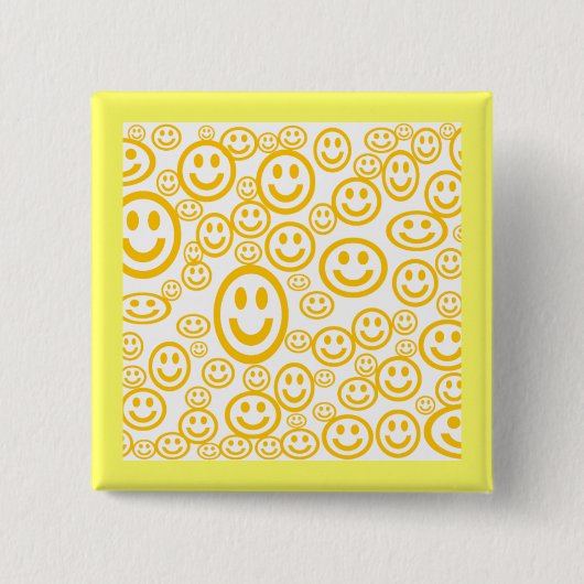 Happy Day_ Vierkante Button 5,1 Cm (Voorkant)