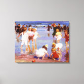 Happy Days at the Beach (door E.H. Potthast) Canvas Afdruk (Voorkant)