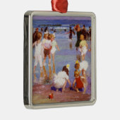 Happy Days at the Beach (door E.H. Potthast) Metalen Ornament (Rechts)