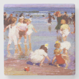 Happy Days at the Beach (door E.H. Potthast) Stenen Onderzetter