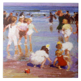 Happy Days at the Beach (door E.H. Potthast) Tegeltje