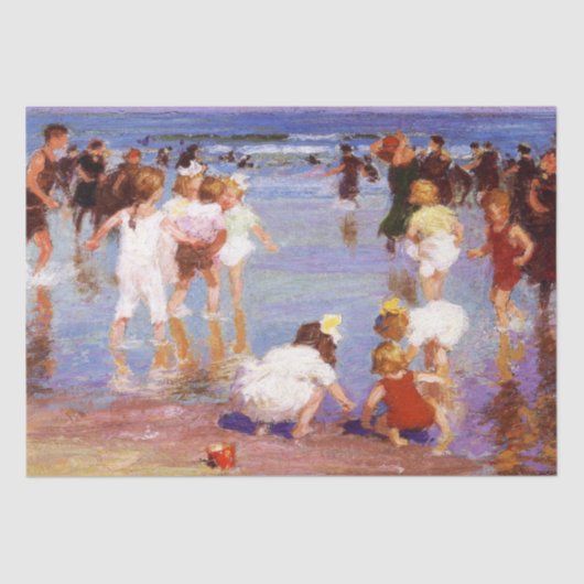 Happy Days at the Beach (door E.H. Potthast) Tissuepapier (Voorkant)
