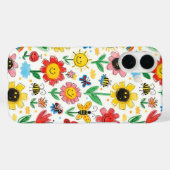 Happy Days - Vrolijke Bloem en Vrienden Patroon Case-Mate iPhone Case (Achterkant (horizontaal))