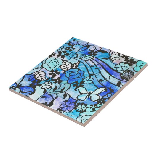 Happy Days zijn hier weer keramische Tegel Tegeltje (Zijkant)