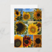 Happy Days - Zonnebloem Collage Notitiekaartje (Voorkant / Achterkant)