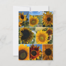Happy Days - Zonnebloem Collage Notitiekaartje