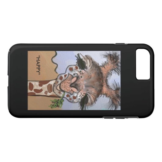 "HAPPY" de Giraffe" Case-Mate iPhone Case (Achterkant (Horizontaal))