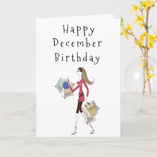 HAPPY ***DECEMBER *** DAG voor **HER* KAART (Gele Bloem)