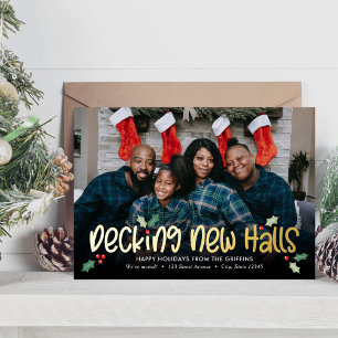 Happy Decking FOLIE Vakantie Bewegende aankondigin Folie Feestdagenkaart