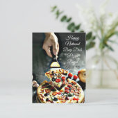 Happy Deep Dish Pizza Day 5 april Briefkaart (Staand voorkant)