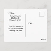 Happy Deep Dish Pizza Day 5 april Briefkaart (Achterkant)