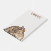 Happy Degu in een Degu-stapel Post-it® Notes (Schuin)