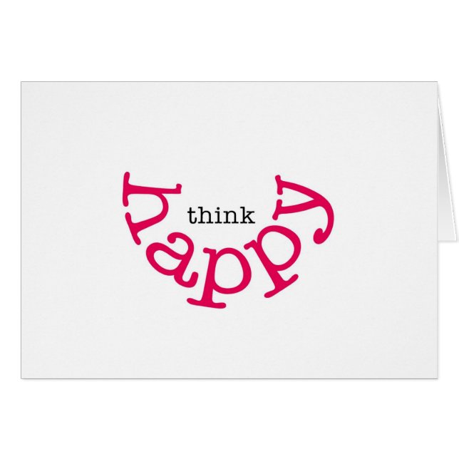 Happy denken (rode glimlach) (Voorkant Horizontaal)