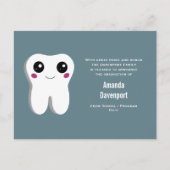 Happy Dental Tooth Afstuderen kondiging Briefkaart (Voorkant)